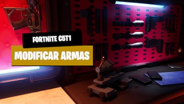 fortnite capitulo 5 temporada 1 banco accesorio armas como modificar armas