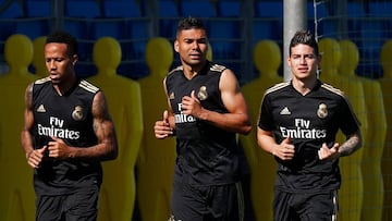 James vuelve a entrenarse con el Real Madrid... 787 días después