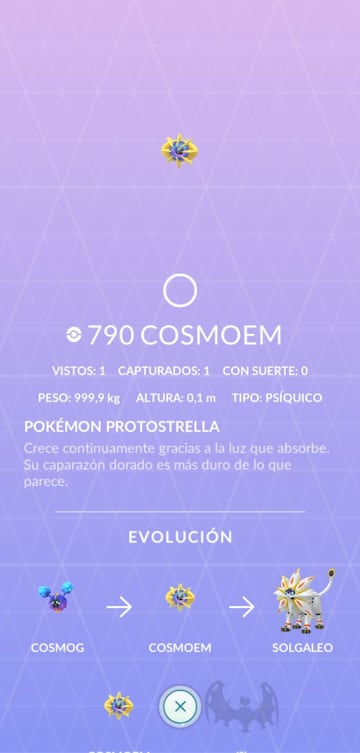 Cosmoem es el Pok&eacute;mon #790