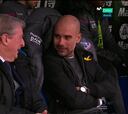 La curiosa imagen de Guardiola y Hodgson en la banca del Palace