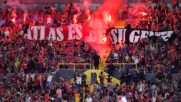 during the 12th round match between Atlas and Mazatlan FC as part of the Liga BBVA MX, Torneo Apertura 2024 at Jalisco Stadium on October 18, 2024 in Guadalajara, Jalisco, Mexico.