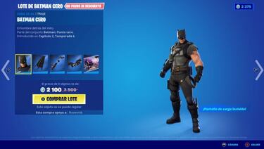 Fortnite: skin Batman Cero ya disponible; precio y contenidos