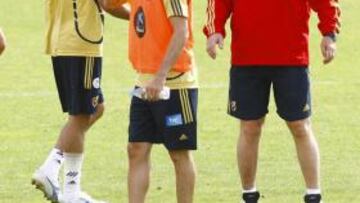 <b>BUSCARÁ SOLUCIONES.</b> El seleccionador nacional vicente del Bosque no quiso pronunciarse sobre el tema de Dani Güiza y señaló que la Federación Española indagará sobre el asunto.