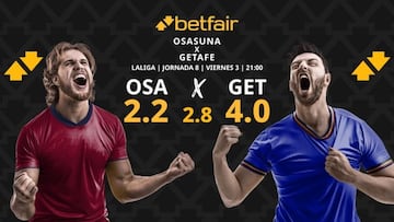 CA Osasuna vs. Getafe CF: horario, dónde ver, pronósticos y clasificación