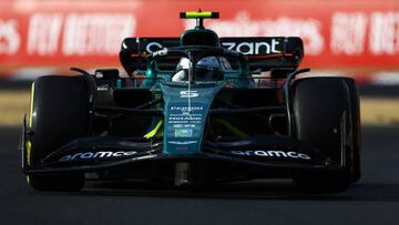 Sebastian Vettel pilota el Aston Martin en Hungaroring.