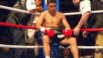 Erik Morales durante una pelea de boxeo en Las Vegas.