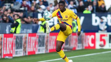 LEGANES, SPAIN - NOVEMBER 23: Ousmane Dembele, player of FC Barcelona from France controls the ball during the Liga match played between CD Leganes and FC Barcelona at Butarque Stadium on November 23, 2019, in Leganes, Madrid, Spain.
 
 
 23/11/2019 ONLY 