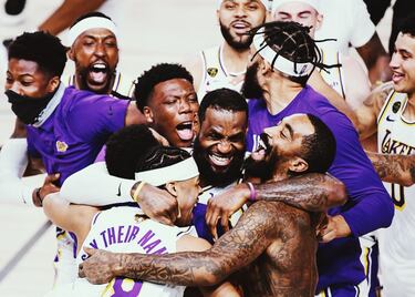 Una temporada accidentada, larguísima (casi 365 días) y absolutamente extraña acabó con el regreso a lo más alto de la NBA de los Lakers, que ganaron su primer título en diez años (desde Kobe Bryant en 2010) y el número 17 de su historia, los mismos que tiene Boston Celtics. Con LeBron James (MVP de las Finales con 35 años) y un descomunal Anthony Davis formando una pareja atómica, los angelinos, con una defensa de hierro, aplastaron en playoffs a Blazers, Rockets y Nuggets (12-3 total) y controlaron en la Final a unos luchadores pero inferiores Heat. Los Lakers y LeBron volvían a lo más alto.