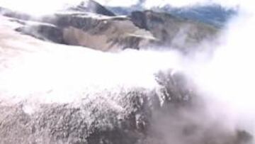 <b>NEVADAS. </b>Muchas cimas de los Alpes estaban nevadas ayer como muestran estas imágenes de TV.