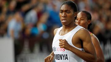 Caster Semenya compite en la prueba de 1.500 de la Diamond League en Lausana en 2018.