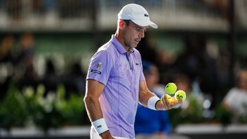 Adelaide (Australia), 03/01/2023.- Roberto Bautista Agut of Spain in action against Andrey Rublev during the 2023 Adelaide International Tennis Tournament at the Memorial Drive Tennis Centre in Adelaide, Australia, 03 January 2023. (Tenis, España, Adelaida) EFE/EPA/MATT TURNER AUSTRALIA AND NEW ZEALAND OUT