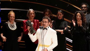 Director J. A. Bayona speaks as he receives the Best Film award for "Society of the Snow" during the Spanish Film Academy's Goya Awards ceremony in Valladolid, Spain February 11, 2024. REUTERS/Ana Beltran