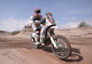 Undécima etapa entre Belén, Fiambalá y Chilecito. El piloto español Ferran Jubany con KTM.