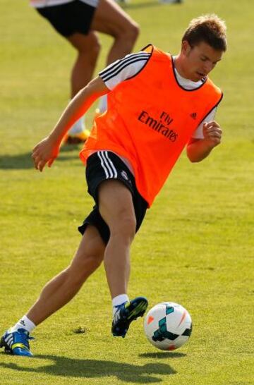 Illarramendi en su primer día de entrenamiento.