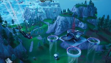 Fortnite Battle Royale: Desafío de la Semana 1 de la Temporada 9 - Visita todas las plataformas celestes