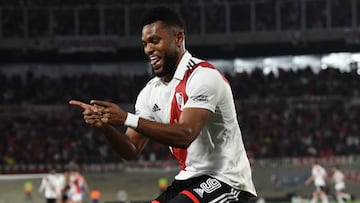 Miguel Ángel Borja, delantero colombiano de River Plate