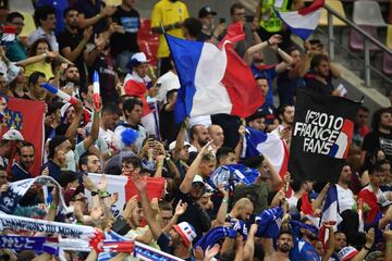 Aficionados de la selecci¨®n de Francia.