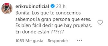 Mensaje de Erik Rubín.