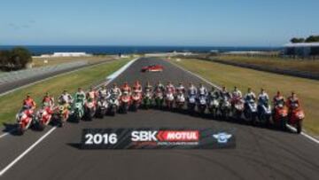 La parrilla de Superbike, en Phillip Island.