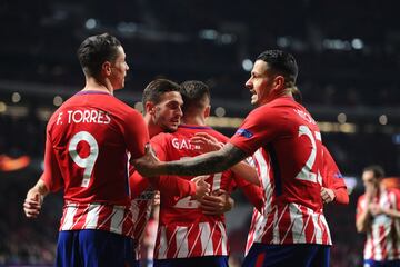 Giménez, Godín, Filipe Luís, Vsaljko, Koke, Griezmann, Costa, Hernández, Saúl Iñiguez