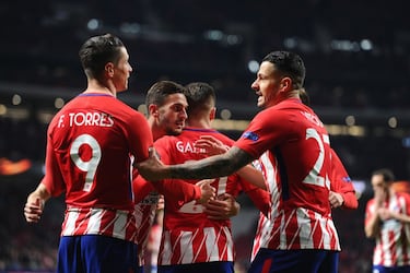 Giménez, Godín, Filipe Luís, Vsaljko, Koke, Griezmann, Costa, Hernández, Saúl Iñiguez