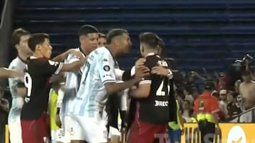 Escándalo en el River-Racing: un escupitajo desató esta pelea
