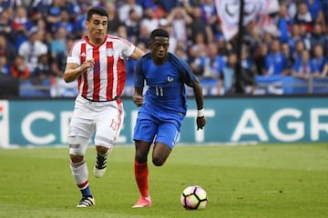 Ousmane Dembélé in action for France against Paraguay last week.