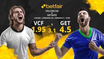 Valencia CF vs. Getafe CF: horario, TV, estadísticas, clasificación y pronósticos