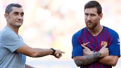 Valverde: "Messi starting out on the wing is an option for us"
