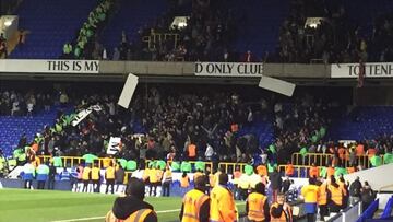 Hinchas del Arsenal destrozan la grada de White Hart Lane