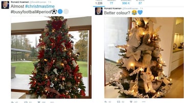 Twitter obliga a Koeman a cambiar su árbol de Navidad