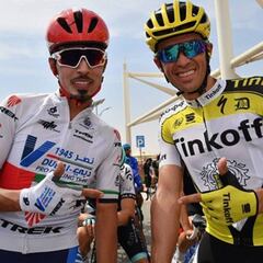 El 'pistolero' Contador conoce al 'pistolero árabe' en Abu Dabi