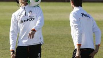 Canales, durante un entrenamiento.