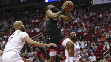 Los triples aguantan a Houston en una noche errática de Harden