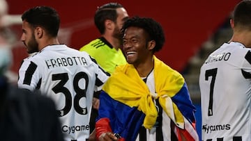 Juan Guillermo Cuadrado, jugador de la Juventus fue criticado por Gian Piero Gasperini por la falta a Gosens para el primer gol de la Juventus