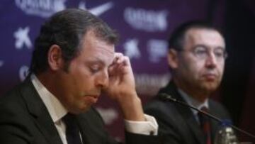 Bartomeu y Rosell, el d&iacute;a de la dimsi&oacute;n dle primero.