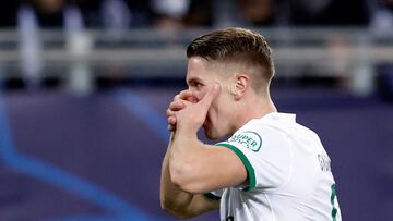 Soccer Football - Champions League - SK Sturm Graz v Sporting CP - Worthersee Stadion, Klagenfurt, Austria - October 22, 2024 Sporting CP's Viktor Gyokeres celebrates scoring their second goal REUTERS/Borut Zivulovic