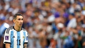 Ángel Di María durante el partido entre México y Argentina de la fase de grupos de Qatar 2022.