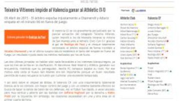El Valencia ataca a Teixeira en su web: "Impidió el triunfo"