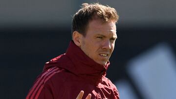 Bayern Munich's German head coach Julian Nagelsmann is pictured during a training session in Munich, southern Germany, on April 11, 2022, on the eve of the UEFA Champions League second leg quarter-final football match Bayern Munich v FC Villarreal. (