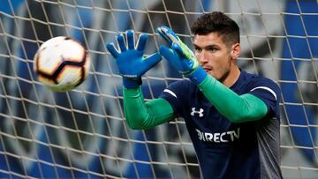 Mat&iacute;as Dituro durante un partido con Universidad Cat&oacute;lica.