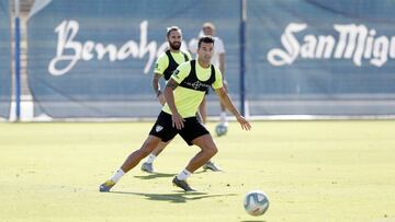 ENTRENAMIENTO DEL MALAGA CF, LUIS HERNANDEZ.