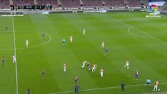 Ganando por la mínima y a un minuto del final: la secuencia de Messi que se ha vuelto viral