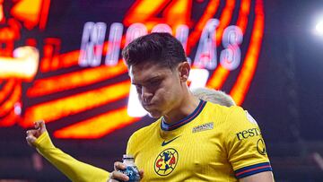 Israel Reyes of America  during the 13th round match between Tijuana and America as part of the Liga BBVA MX, Torneo Apertura 2024 at Caliente Stadium on October 23, 2024 in Tijuana, Baja California, Mexico.