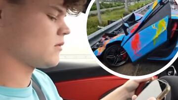Un youtuber estrella su deportivo de lujo por ir con el móvil: lo peor es lo que hace después