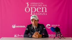 Carlota Ciganda en la rueda de prensa previa al Andalucía Costa del Sol Open