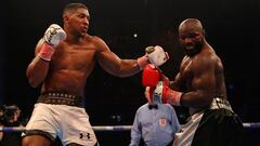 Anthony Joshua derrot&oacute; a Carlos Takam en el Millenium Stadium de Cardiff por los t&iacute;tulos WBA e IBF del peso pesado.