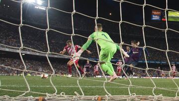 Stuani marcó un doblete este curso en el Camp Nou.