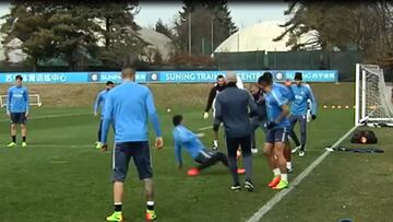 Medel sufrió con juego del 'tontito' en práctica del Inter