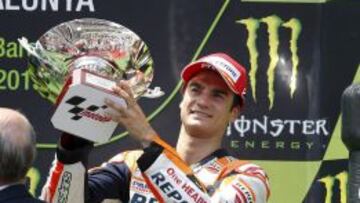 Dani Pedrosa, feliz en su regreso al podio. 